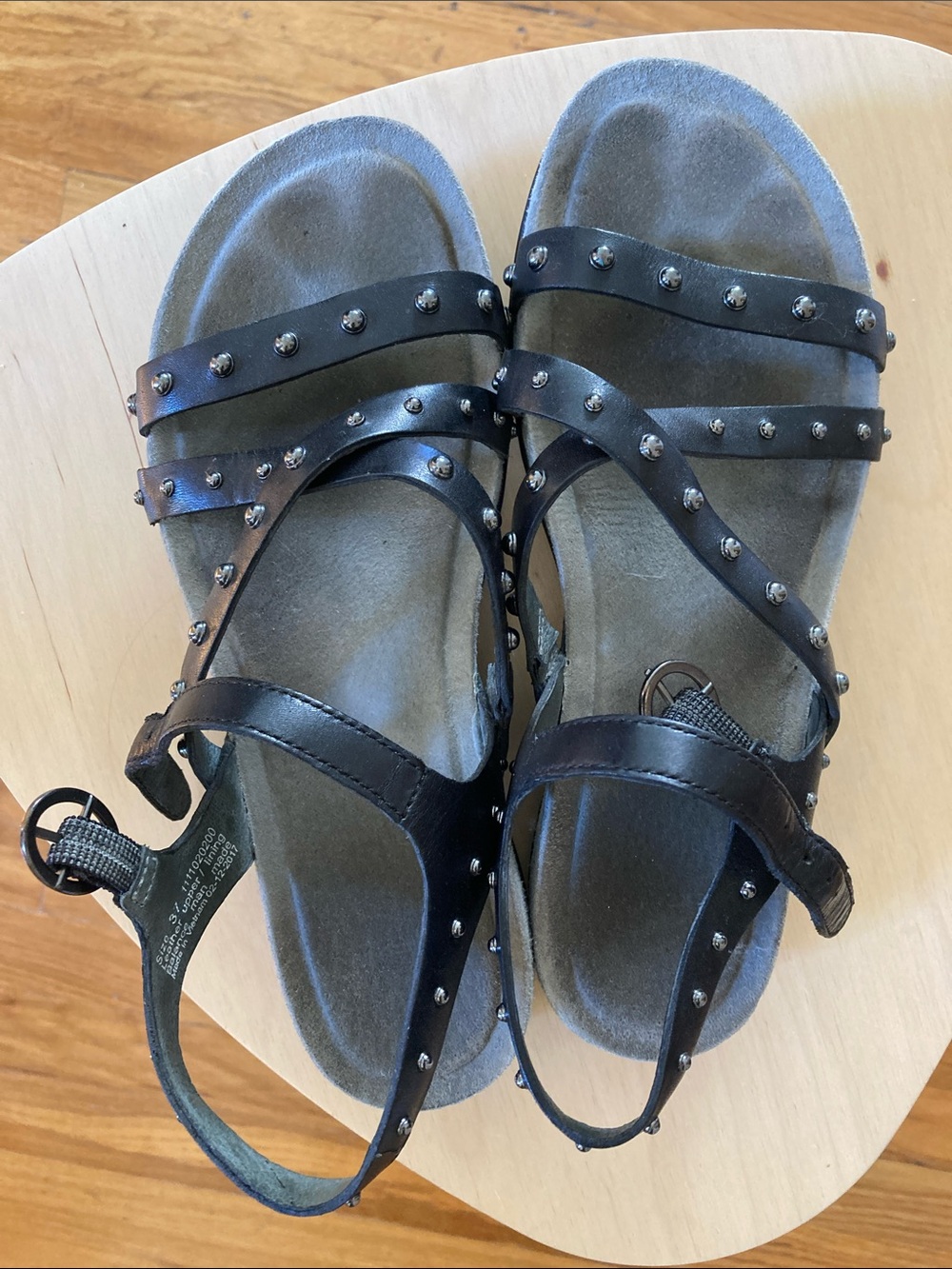 Dansko black studded sandals size 37
